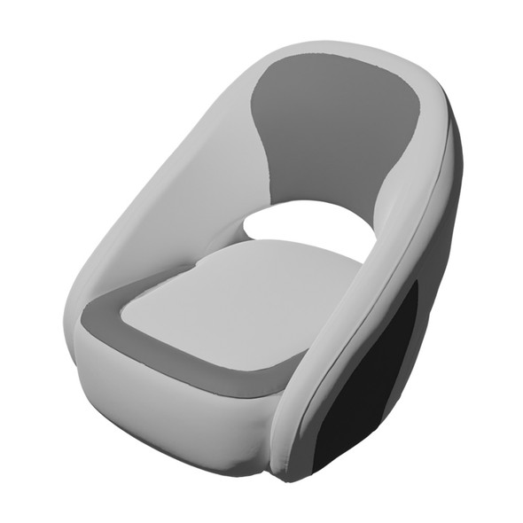 TACO Marine Caladesi Smooth Bucket Seat - White and Grey for Boats