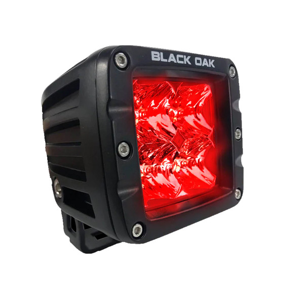 Black Oak LED 2-Inch Red Predator Hunting Pod Light - Flood Optics, Pro Series 3.0