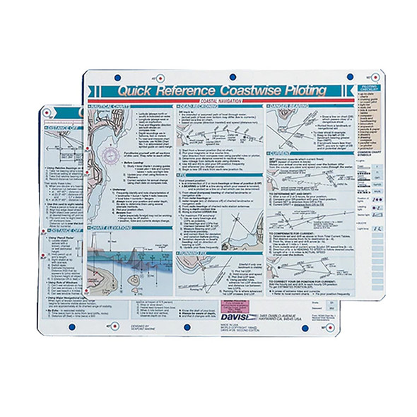 Davis Instruments Coastwise Piloting Card - Waterproof Quick Reference Guide for Marine Navigation