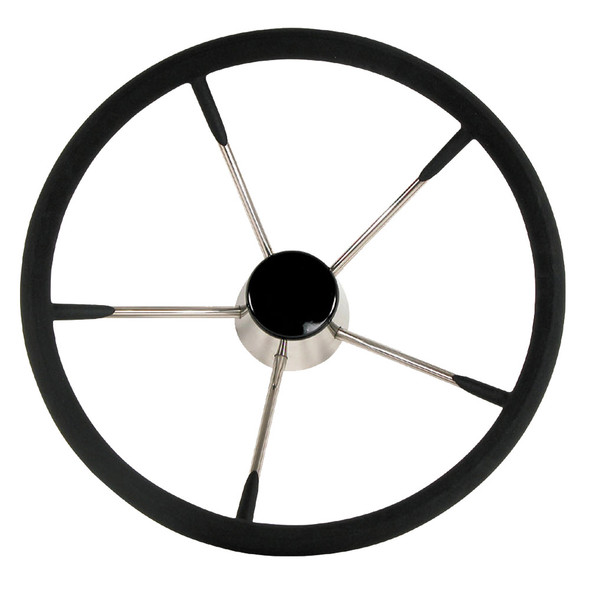 Whitecap Destroyer Steering Wheel with Black Foam Grip - 13.5 Inch Diameter, Part S-9003B