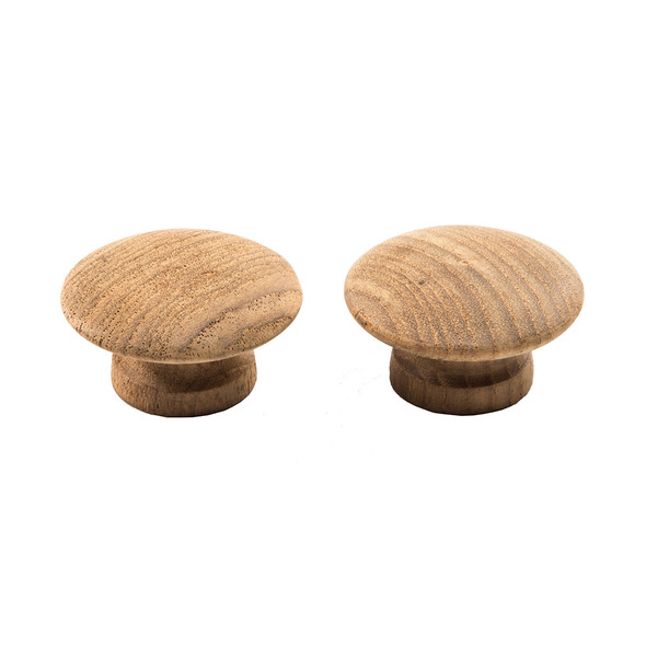 Whitecap Teak Round Drawer Knob - 2 Inch Diameter, 2-Pack