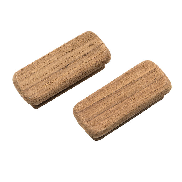 Whitecap 60131-A Teak Rectangular Drawer Knob – 2-3/4 inch Length, 2-Pack