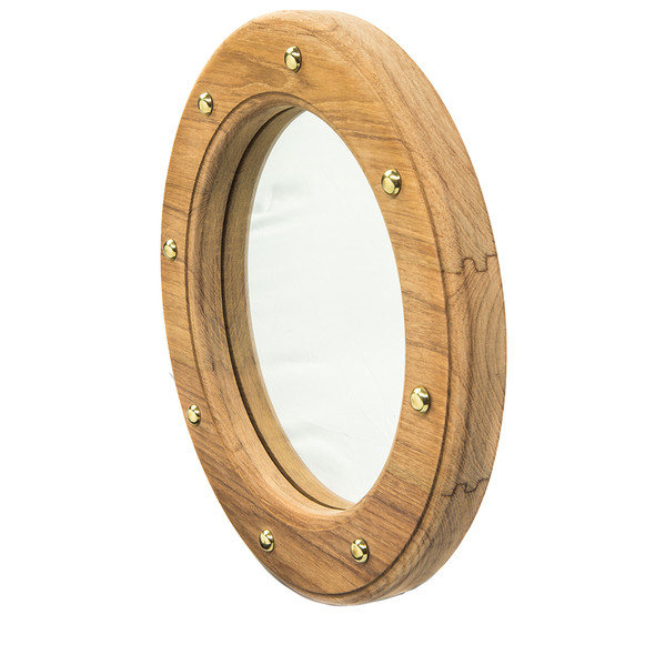 Whitecap Teak Porthole Mirror - Part Number 62540