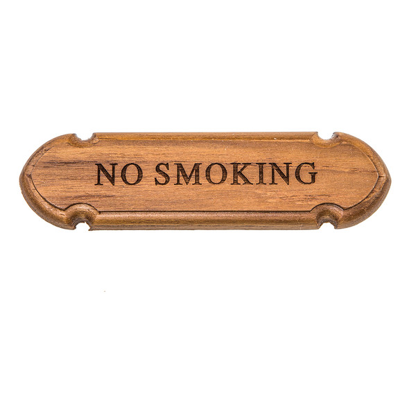 Whitecap Teak No Smoking Name Plate - Part #62672