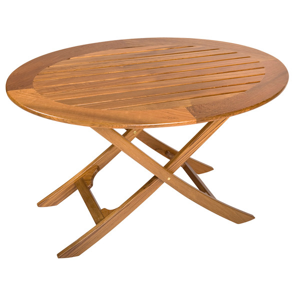 Whitecap Rembrandt Teak Table - Adjustable Height, Foldable Outdoor Patio Table