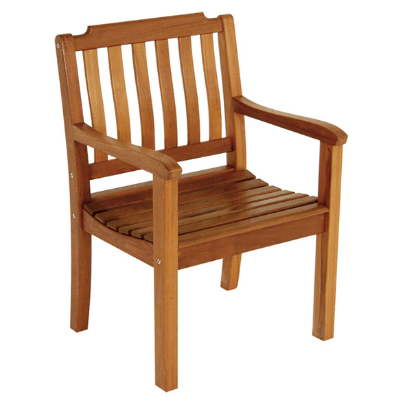 Whitecap Garden Chair with Arms - Teak, Part Number 60065
