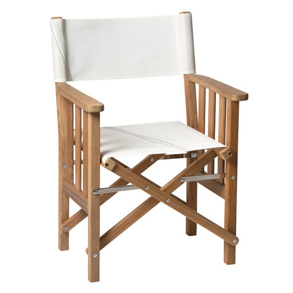 Whitecap Director's Chair II with Sail Cloth Seating – Teak