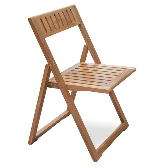 Whitecap Folding Slat Chair in Teak, Part Number 63059