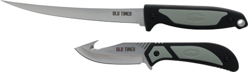 Old Timer Knife Boss Hunt/Fish with Stainless Steel Blades and Custom Nylon Sheaths