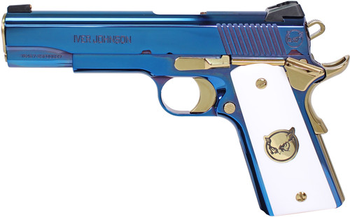 Iver Johnson Eagle Ultramarine 45 ACP Semi-Auto Pistol with Polished PVD Finish and Two Magazines