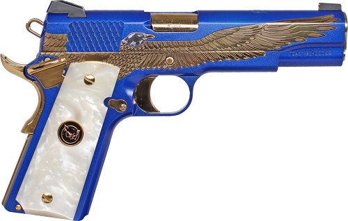 Iver Johnson Eagle Majestic .45 ACP Semi-Auto Pistol with Forged Steel Frame and Polished PVD Finish