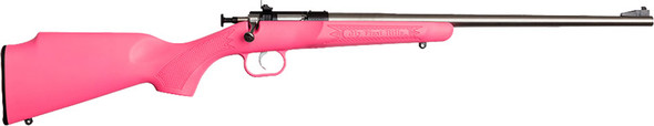 Crickett Rifle G2 22LR – Youth Sporting Bolt-Action Rifle with Pink Synthetic Stock and Stainless Steel Finish