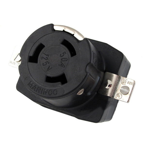 Marinco 6370CR 50 Amp 125V Wire Dockside Receptacle for Marine and Industrial Use