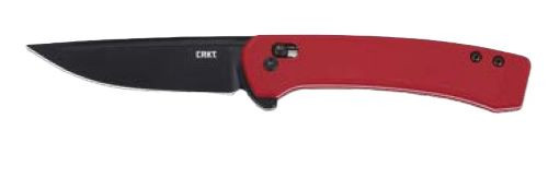 CRKT Knives Q Compact 3.05-Inch Plain Blade with Red Handle (Part Number 7075R)