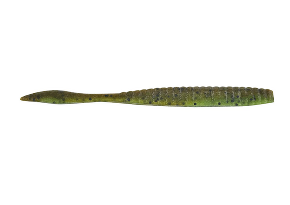 Berkley PowerBait MaxScent Flat Worm Green Pumpkin 3.6 inch