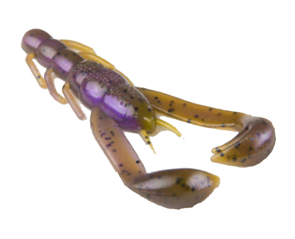 V&M Baits Wild Craw 4-Inch, 7-Bag Green Pumpkin Purple Haze