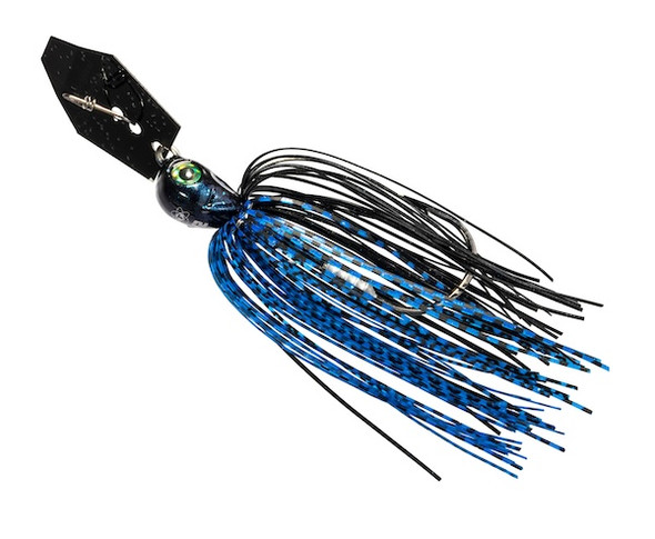 Z-Man Fishing Products Tungsten Chatterbait Elite EVO 1/2 oz Black and Blue