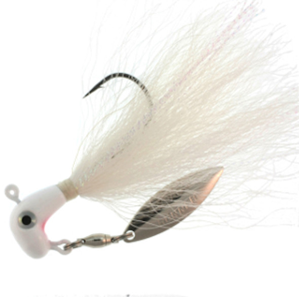 BLAKEMORE BM Bucktail Pro White 3/8-inch Fishing Jig Head - Model BP-38-502