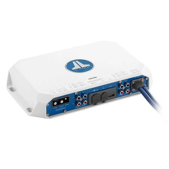 JL Audio MVI Series 400W 4-Channel Full-Range Marine Amplifier with Integrated DSP - MV400/4i