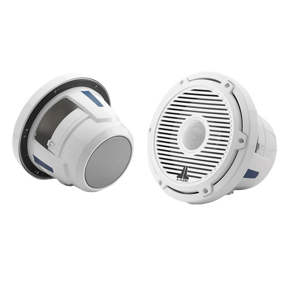 JL Audio M6 Series 8.8-Inch Marine Coaxial Speakers with Gloss White Classic Grille – M6-880X-C-3Gw