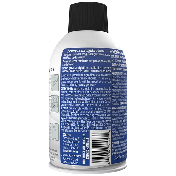 Meguiar's Stargazer 2oz Whole Car Air Re-Fresher Aerosol - Odor Eliminator & Freshening Mist