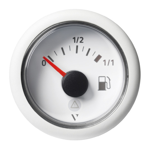Veratron 52mm ViewLine Fuel Tank Level Gauge A2C59514182 – White Dial, Round Bezel, 0-1/1 Range