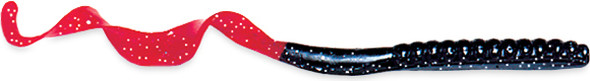 CULPRIT WORMS C720-27 7.5-Inch Worm with Black and Red Tail