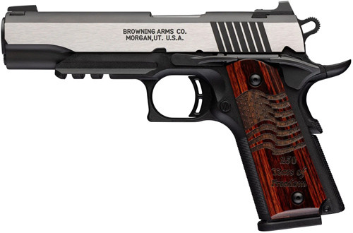 Browning 1911-380 Black Label 250th Anniversary Edition Semi-Auto Pistol with Rail and 8-Round Magazine