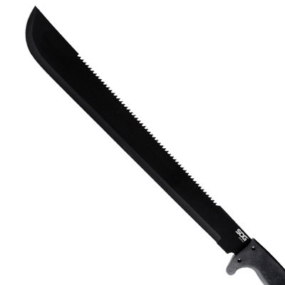 SOG MachiSOGFari 18-Inch Machete with Saw Back and Ballistic Nylon Sheath
