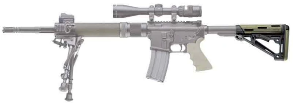 Hogue AR-15 Collapsible Buttstock in OD Green - Part #15250