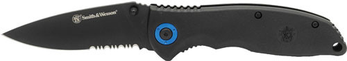 Smith & Wesson S&W Knife Clip Folder 3.25" with Stainless Steel Blade and Black Matte Handle
