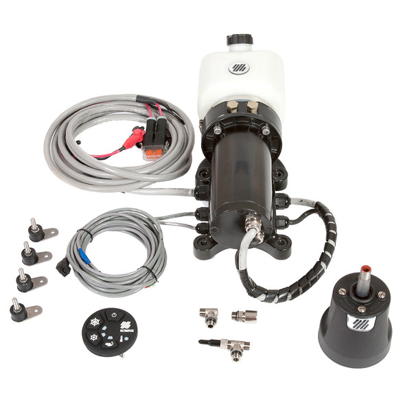 Uflex USA MasterDrive MD40-FM Single Station Hydraulic Steering Retrofit Kit with Helm, Interface, and Power Unit