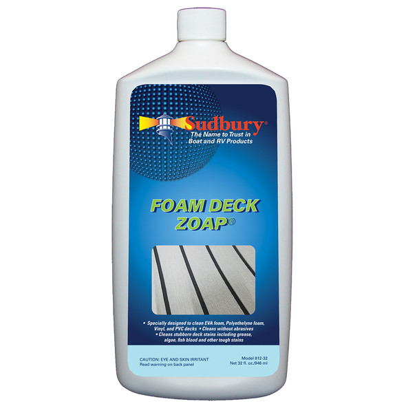 Sudbury Foam Deck Zoap Cleaner 32oz - Gentle yet Effective Marine Deck Cleaner