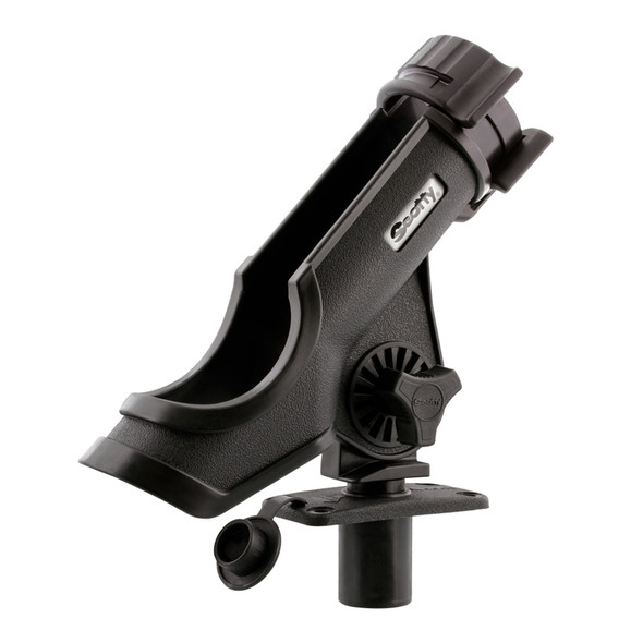Scotty Power Lock Rod Holder with No. 244 Flush Deck Mount - Black
