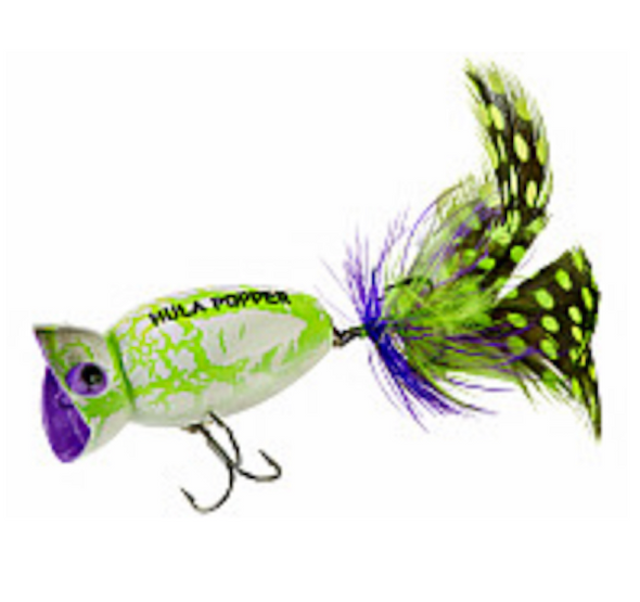ARBOGAST G761-536 Hula Popper 2.0 2-Inch White Zombie Topwater Lure
