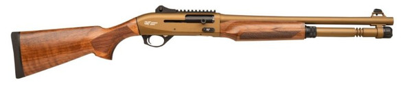 GFORCE Arms Gatlander 12 Gauge Semi-Auto Shotgun with Hardwood Stock and Bronze Finish