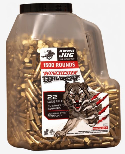 Winchester Ammunition Winchester Wildcat .22 Long Rifle 40 Grain Copper Plated Bullets