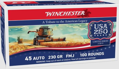 Winchester Ammunition USA 45 ACP 230 Grain Full Metal Jacketed Pistol Rounds