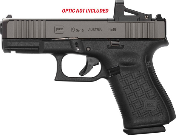 Glock GPR19555MOSFS Glock 19 9mm Gen 5 MOS Semi-Auto Handgun with 3 Magazines