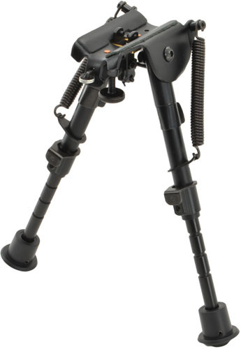 Aimtech Bi-Pod Heavy Duty with Notched Leg and Adjustable Mount – 6 to 9 Inches, Matte Black