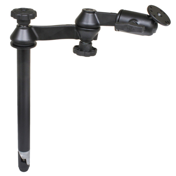 RAM Mounts 12-Inch Upper Pole with Double Swing Arms and Round Plate - RAM-VP-SW1-12