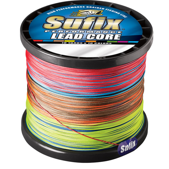 Sufix Performance Lead Core 12lb 10-Color Metered Fishing Line - 600 Yards