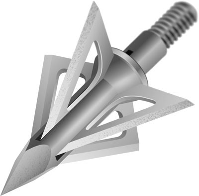 Slick Trick Standard Broadhead with 1-Inch Diameter * Stainless Steel Fixed Blade for Reliable Hunting Performance
