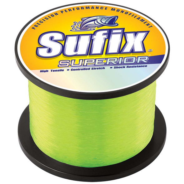 Sufix Superior Hi-Vis Yellow Monofilament Line - 20lb, 11,745 Yards