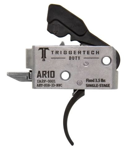 TriggerTech AR10 Single Stage Trigger - Traditional Curved, 3.5 lb Pull, Black