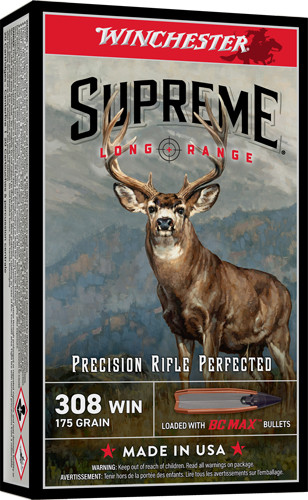 Winchester Ammunition Supreme LR 308 Winchester, 175-Grain Jacketed Soft Point Ammo