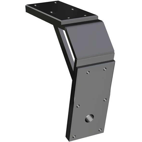 Power-Pole Deck Mount for Pontoon Boats - 8-Inch Aft, 11-Inch Drop, Black