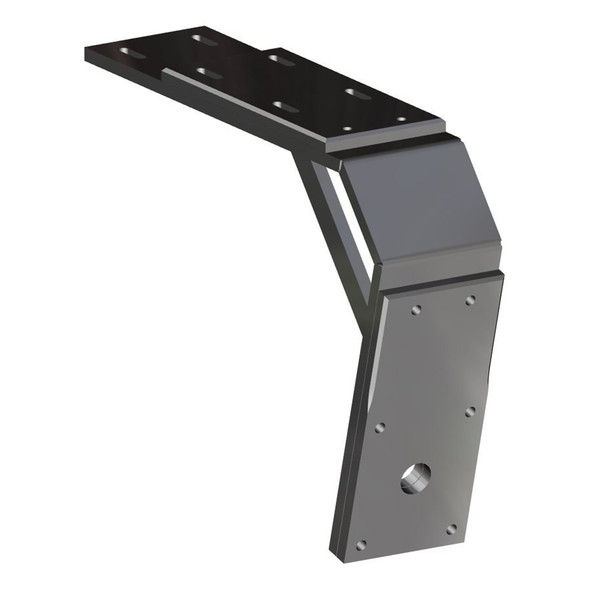 Power-Pole Deck Mount for Pontoon Boats - 13 Inch Aft - 11 Inch Drop, Black