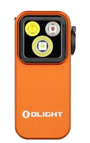 Olight OCLIP PRO 600 Lumens Orange Aluminum Flashlight with Rechargeable Lithium-Ion Battery