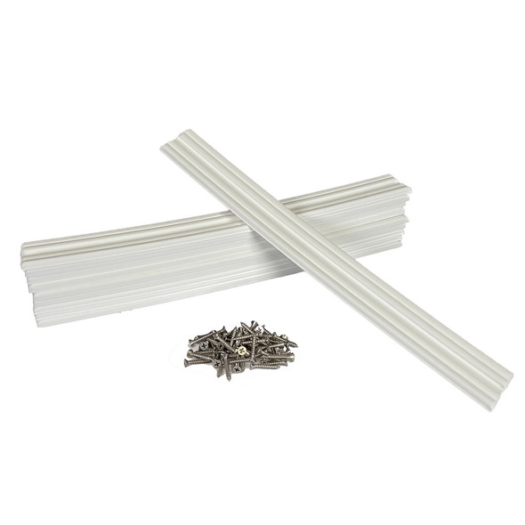 Caliber Marine Slides 1.5 x 15 Inches White 10-Pack for Boat Trailers